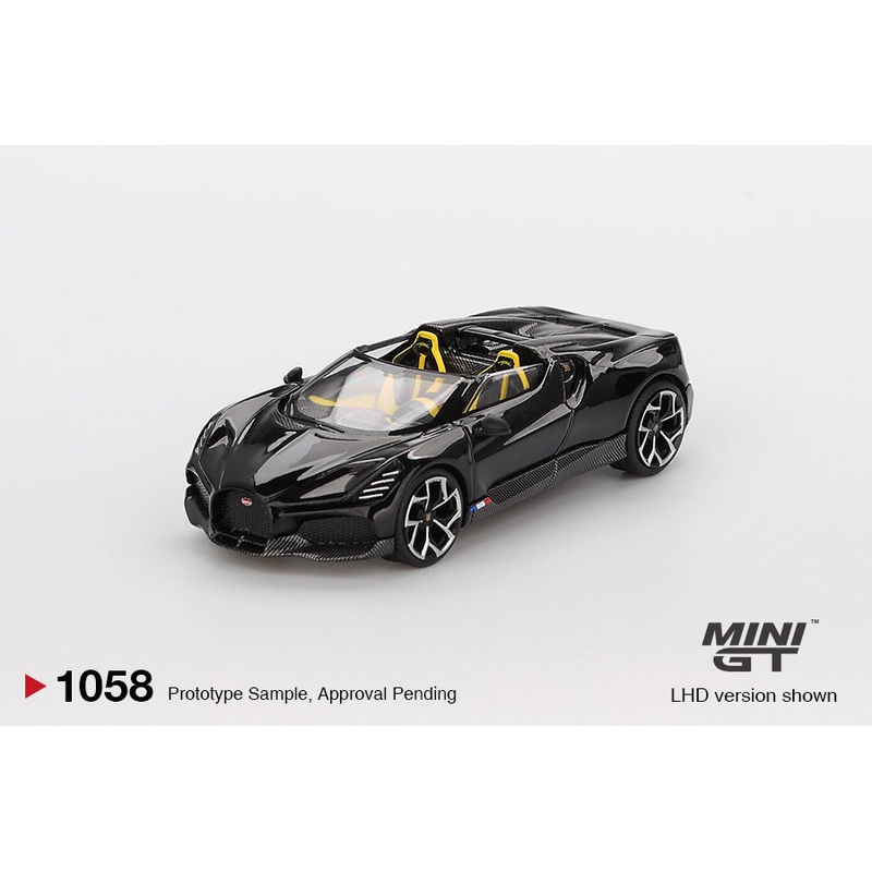 (PRE-ORDER) Mini GT 1:64 Bugatti W16 Mistral Black MGT01058-L