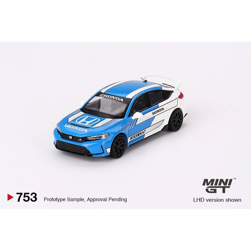 (PRE-ORDER) MINI GT 1:64 Honda Civic Type R #3 2023 Pace Car Blue MGT00753-L
