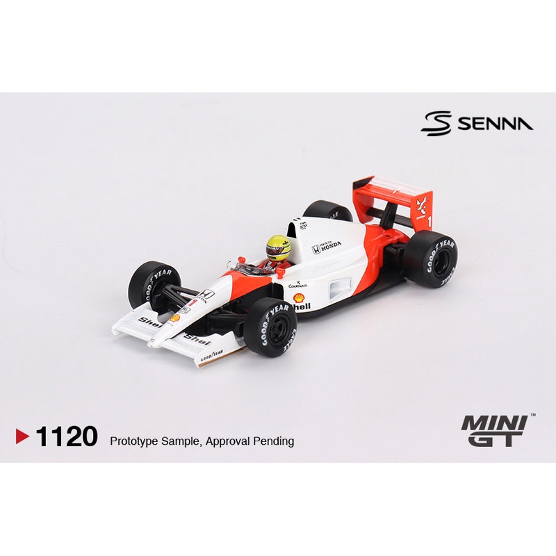 (PRE-ORDER) MINI GT 1:64 McLaren MP4/6 #1 Ayrton Senna 1991 Japanese Grand Prix 2nd Place MGT01120-BL Blister