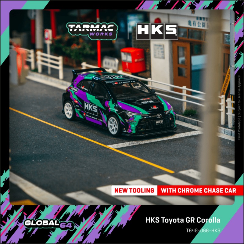 (PRE-ORDER) Tarmac Works 1:64 HKS Toyota GR Corolla  *** Brand New Tooling! ***