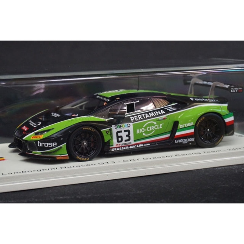 1:43 SPARK SB297 Lamborghini Huracan GT3 GRT Grasser Racing Team SPA 24h 2017 #63