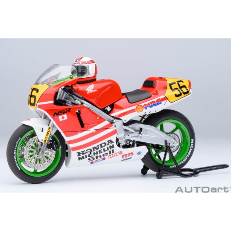 12566 AUTOart 1:12 Honda NSR500 WGP500 #56 Bari Bari Legend (Includes Koma Gun Helmet)