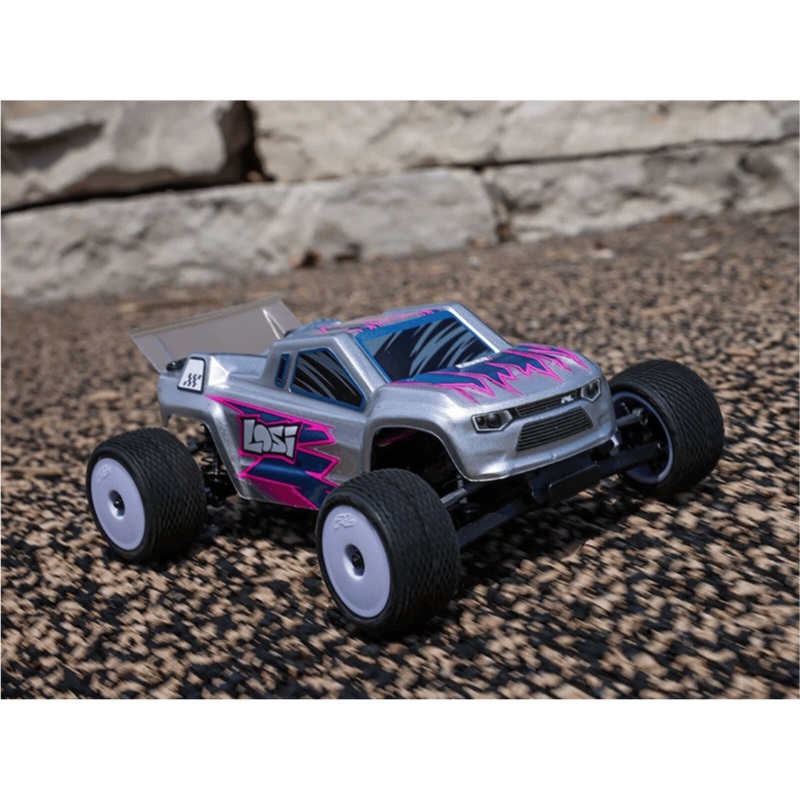Losi Micro-T 1/28 RTR 2WD Stadium Truck (White) w/2.4GHz Radio, Battery & Charger – Assorted Colours LOS-1392