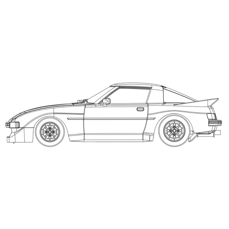 RevoSlot Mazda RX7 White Kit B