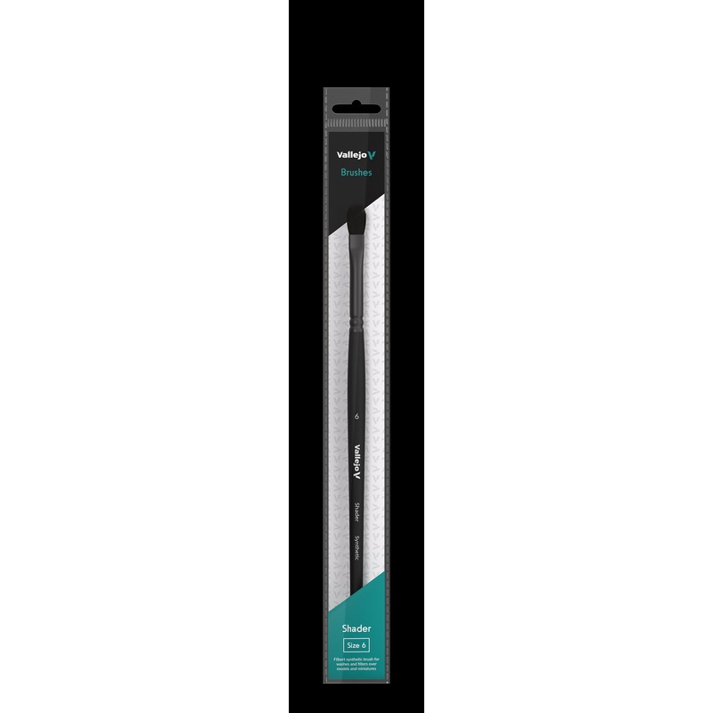 Vallejo Brush B06006 Flat Shader #6 Synthetic Filbert