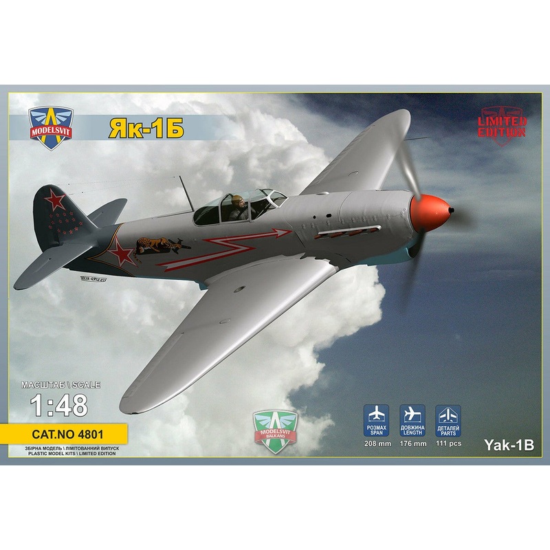 Yak-1B Soviet Fighter 1/48 #4801 by Modelsvit