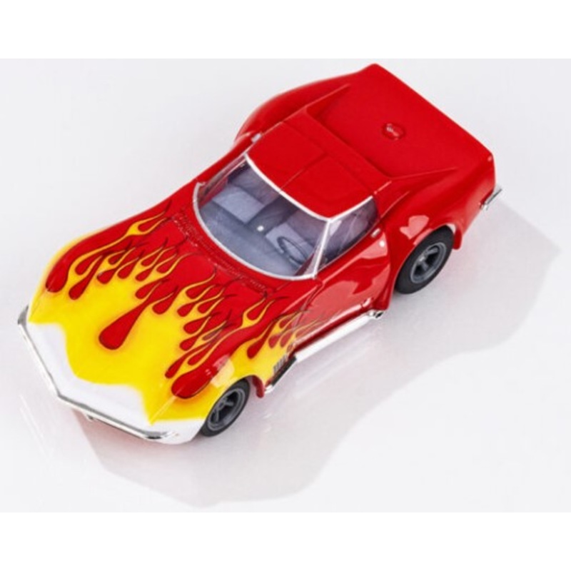AFX Corvette Red / Yellow Flame