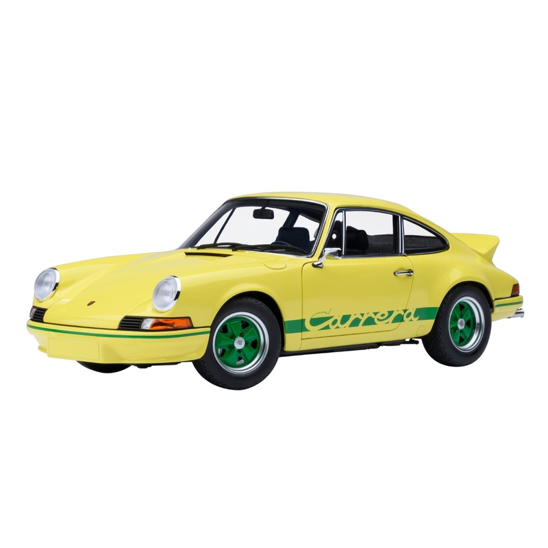 [ Back-order ] 78033 AUTOart 1:18 Porsche 911 Carrera 2.7 RS Light Yellow Green Stripes model car