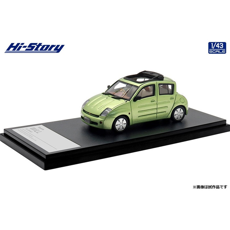 [ Back-order ] Hi-Story HS476GR 1:43 Toyota Will Vi 2000Yellow Green Metallic Opal Resin model car