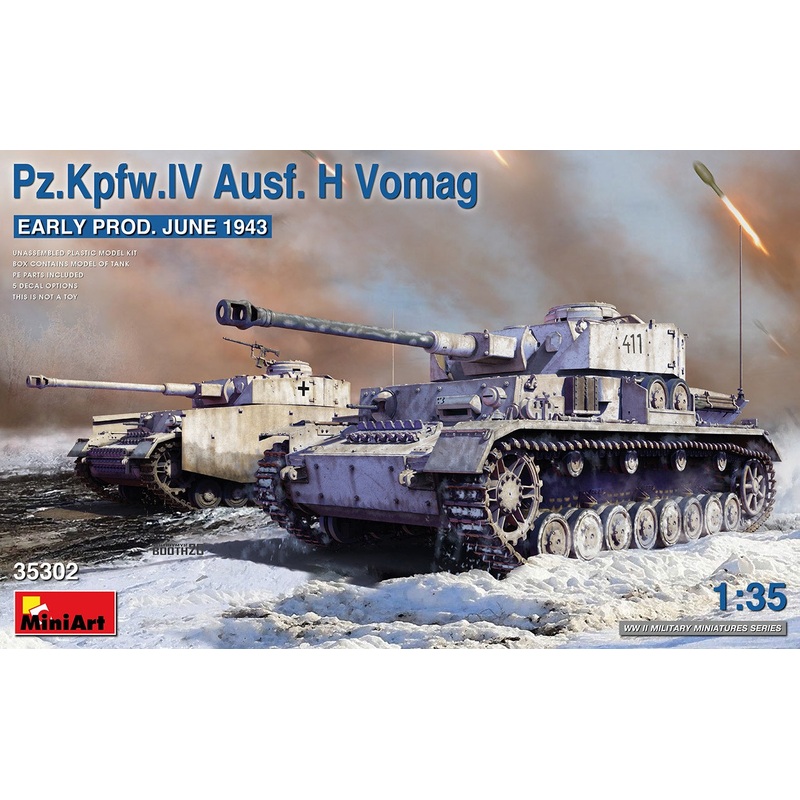 Pz.Kpfw.IV Ausf. H Vomag. Early Production June 1943 1/35 #35302 by MiniArt