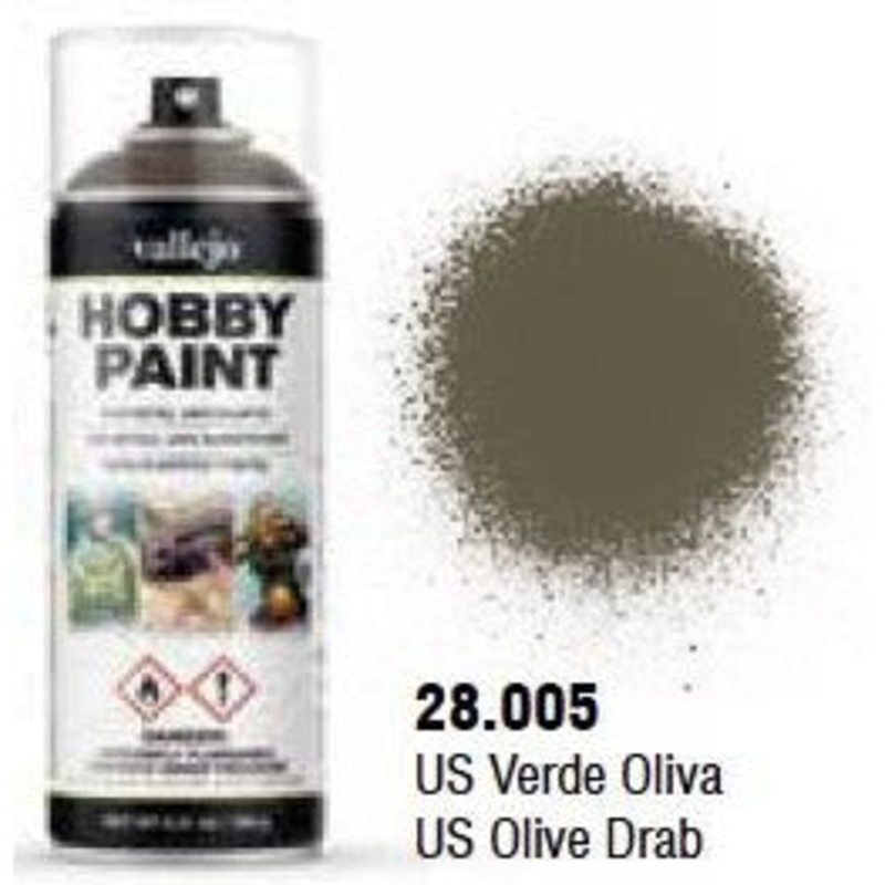 VAL28005 US Olive Drab Aerosol (400ml) WWII AFV Color Primer