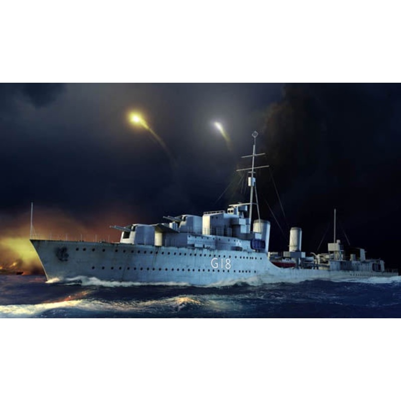 HMS Zulu Destroyer 1941 1/350 #05332 by Trumpeter