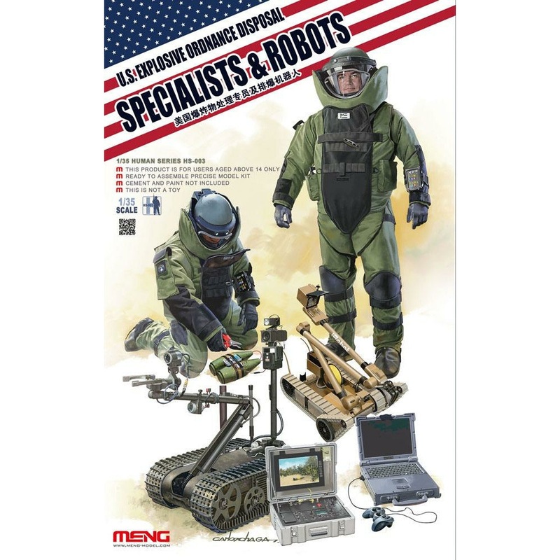 U.S. Explosive Ordnance Disposal Specialists & Robots HS-003 – 1/35 Human Series by Meng