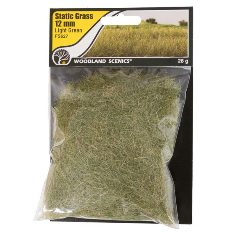Woodland Scenics FS627 12mm Static Grass – Light Green