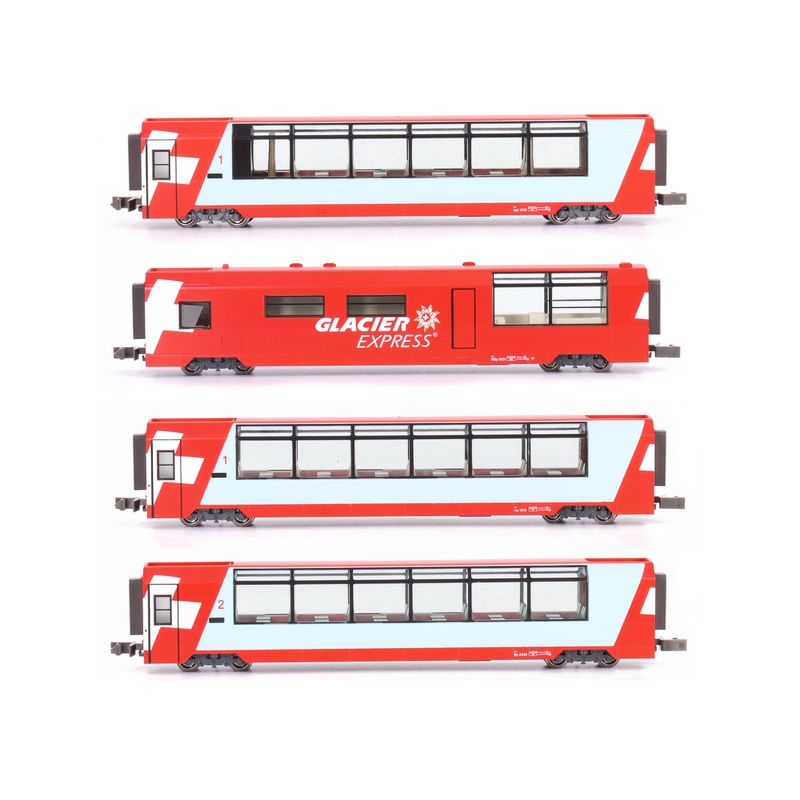 Passenger car set RhB Glacier Express Ep.VI 4-piece
