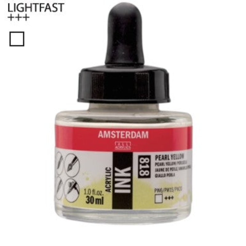 Amsterdam Acrylic Ink # 818 Pearl Yellow