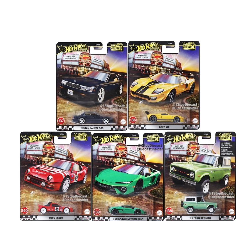 (PRE-ORDER) Hot Wheels Premium 1:64 Boulevard 2025 Assortment 5 Complete Set 1-5
