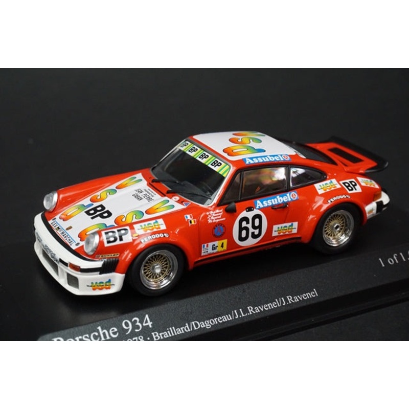 1:43 MINICHAMPS 400786469 Porsche 934 Le Mans 24h 1978 #69 model car