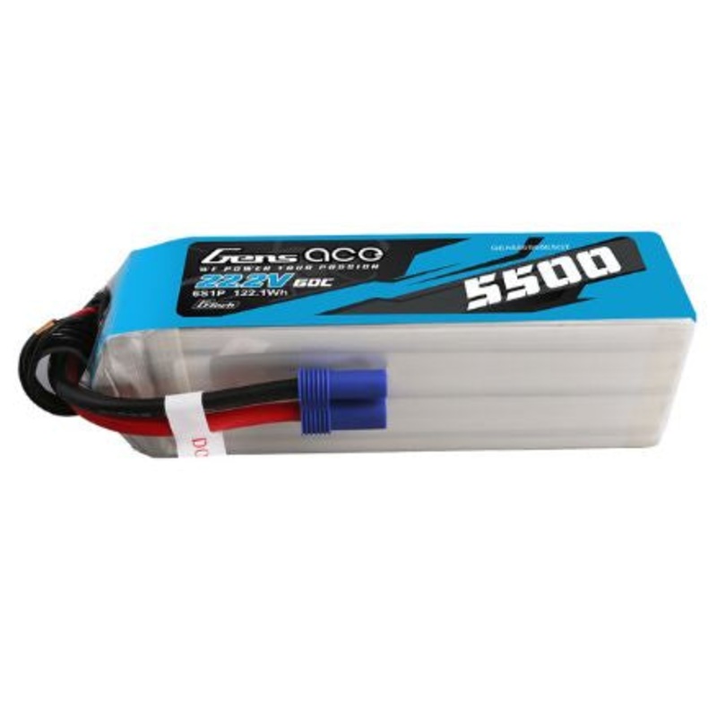 Gens Ace G-Tech Smart 6S LiPo Battery 60C (22.2V/5500mAh) w/EC5 Connector – GEA556S60E5GT