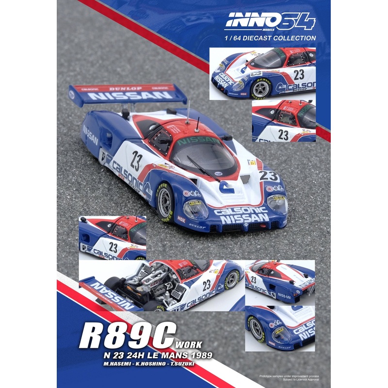 (PRE-ORDER) INNO64 1:64 R89C LE MANS 1989 No23 Masahiro Hasemi / Kazuyoshi Hoshino / Toshio Suzuki