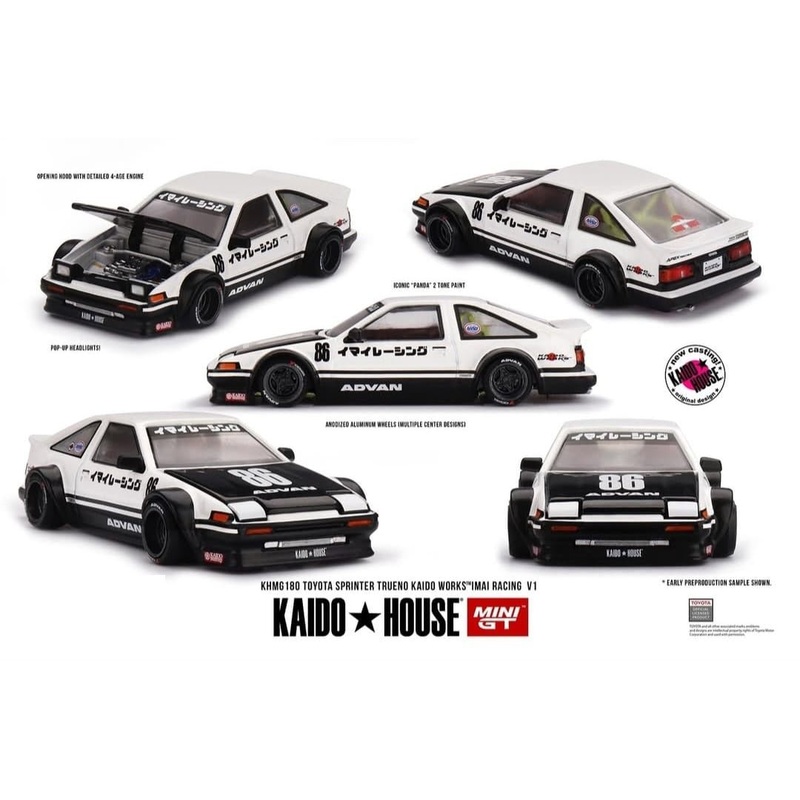 (PRE-ORDER) Mini GT x Kaido House 1:64 Toyota Sprinter Trueno KAIDO WORKS IMA RACING V1 KHMG180