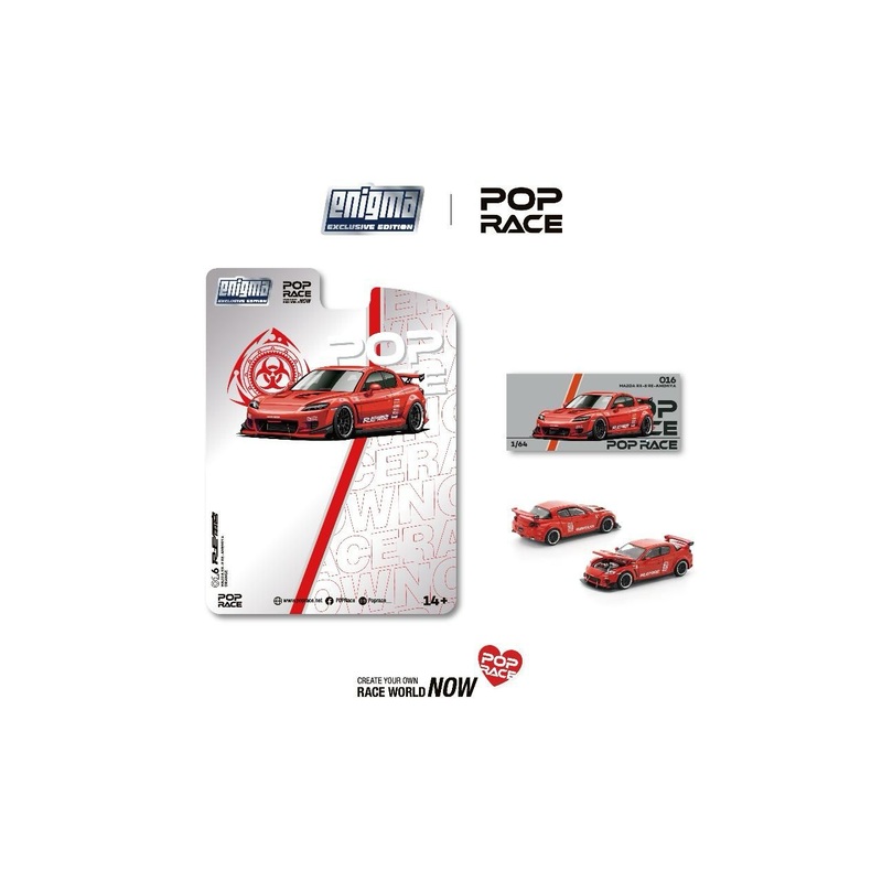 (PRE-ORDER) Pop Race x Enigma 1:64 Mazda RX-8 RE-AMEMIYA Red