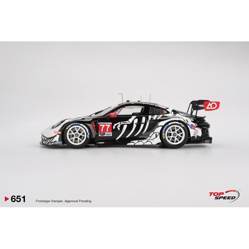 (PRE-ORDER) TOP SPEED 1:18 Porsche 911 GT3 R #77 AO Racing 2025 IMSA Petit Le Mans TS0651