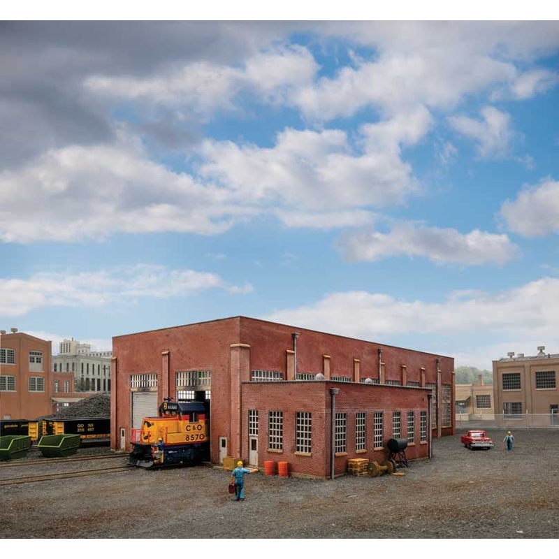 Walthers Cornerstone 130′ 2-Stall Diesel Engine House #2923