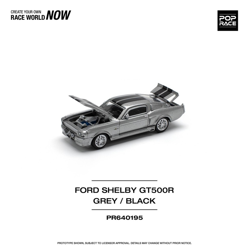 Pop Race 1:64 967 Shelby Mustang GT500 – GREY/BLACK