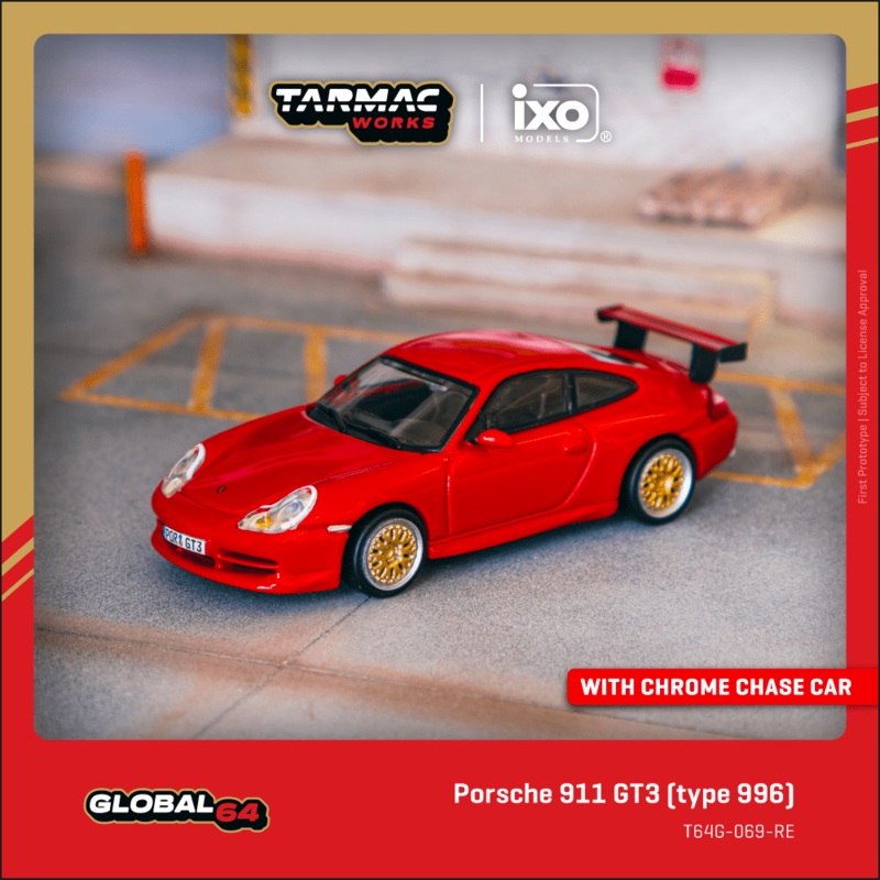 (PRE-ORDER) Tarmac Works 1:64 Porsche 911 GT3 (type 996), Red