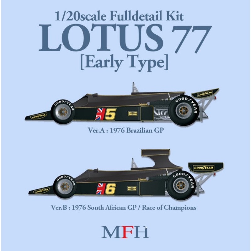 K252 Model Factory Hiro 1:20 Lotus 77 Ver.B South Africa GP Champion 1976 Fulldetail Kit