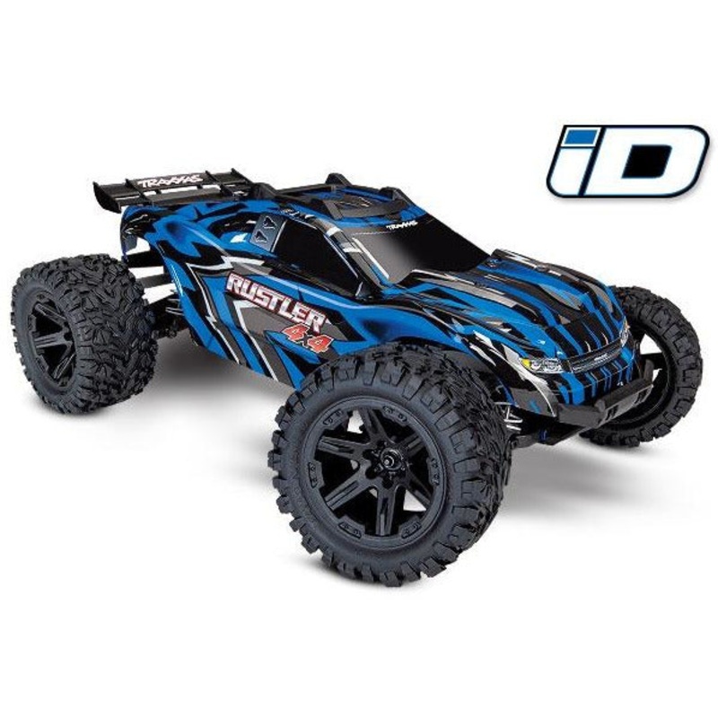 Traxxas Rustler 4X4 1/10 4WD Stadium Truck RTR – Blue with TQ 2.4GHz radio system and XL-5 ESC – with 7-cell NiMH 3000mAh and DC Charger