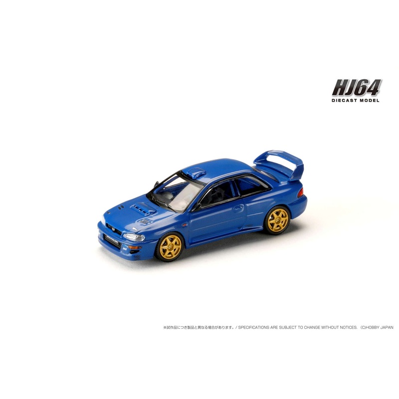 Hobby Japan 1:64 SUBARU IMPREZA WRX 22B STi Version (GC8) Rally Base BLUE