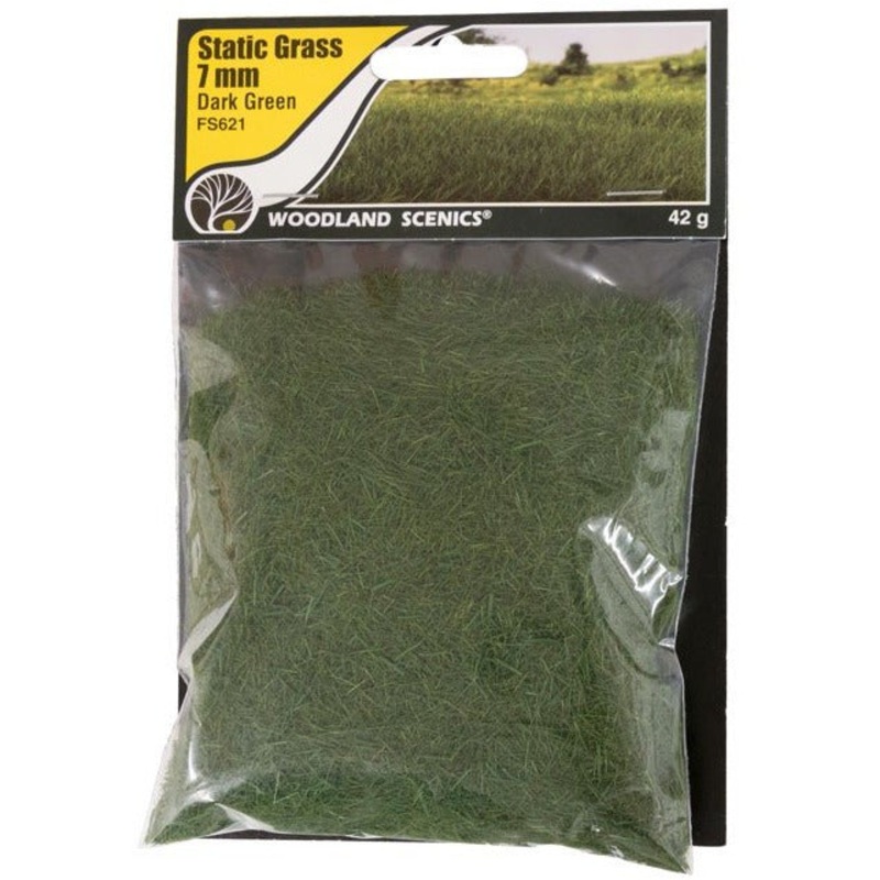Woodland Scenics Static Grass – 7mm (Dark Green) WOO621