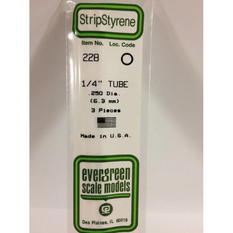Evergreen 228 .250 / 6.3mm OD Tube (3pcs)