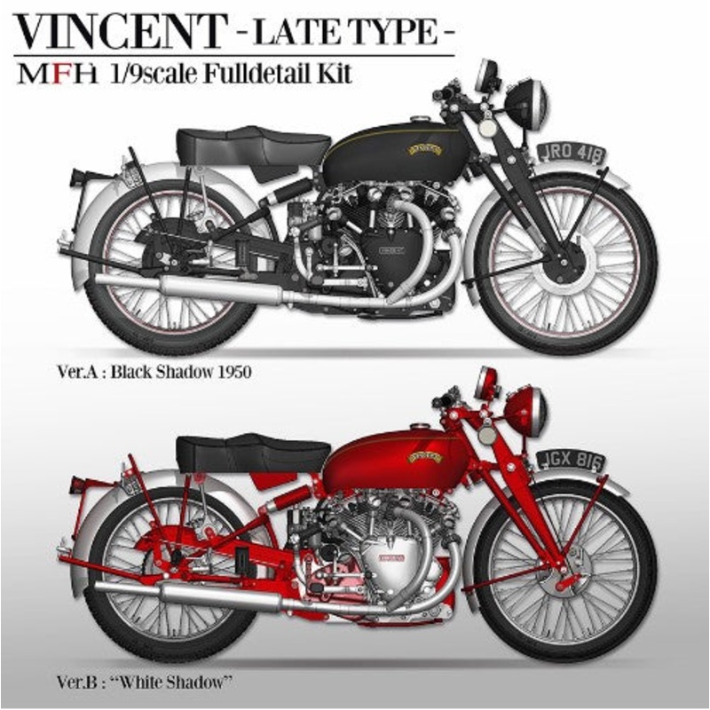 K621 Model Factory Hiro 1:9 VINCENT Late Type ver.A Black Shadow Fulldetail Kit