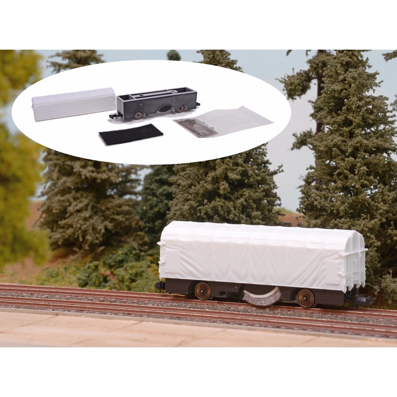 Rail cleaning car with Shimmns hood, unpainted kit