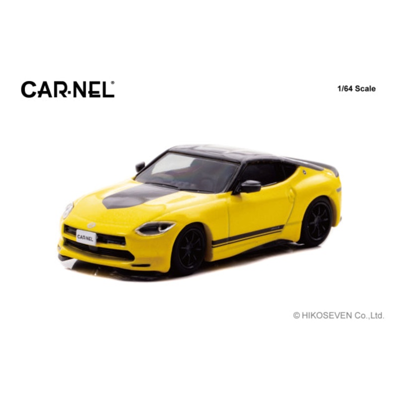 [ Back-order ] CAR-NEL CN640040 1:64 Nissan Fairlady Z Version ST 2023 Ikazuchi Yellow / Super Black model car