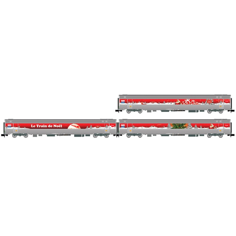 Passenger Car Set Coca-Cola Christmas Train Set Train de Noel SNCF Ep.VI 3-piece