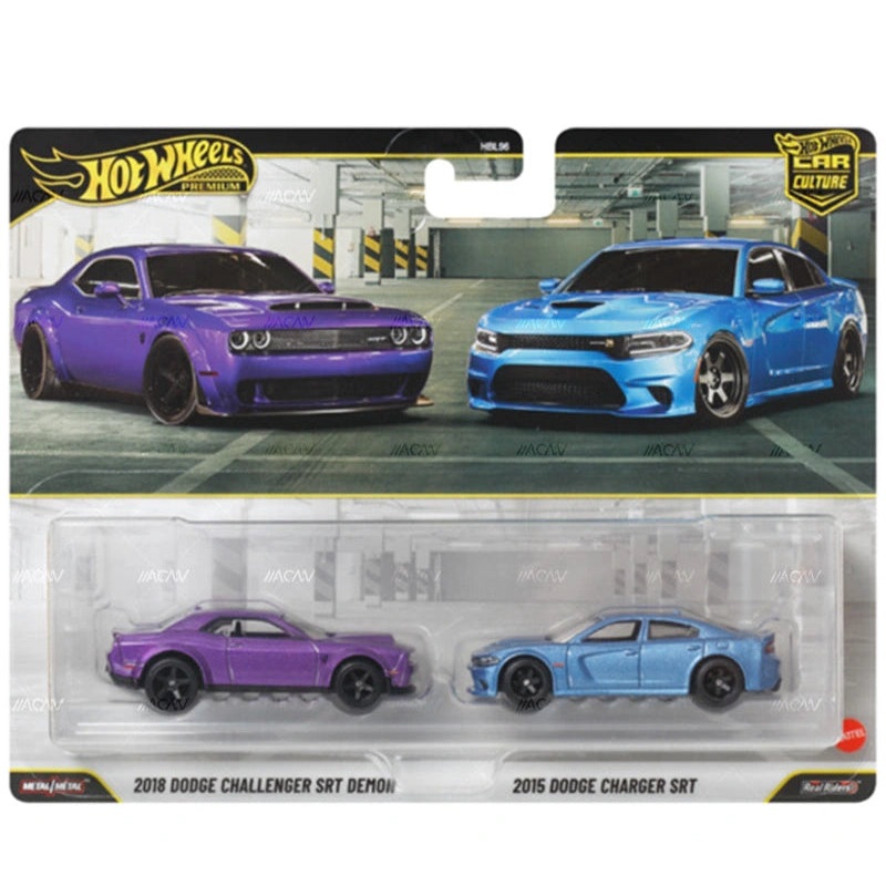 (PRE-ORDER) Hot Wheels Premium 1:64 2 Pack Dodge Challenger/ Charger