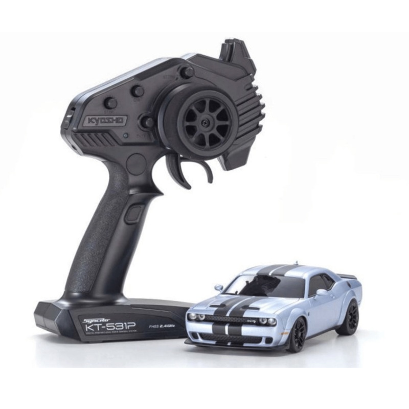 Kyosho MA-020 AWD 1/28 Mini-Z ReadySet w/Dodge Challenger SRT Hellcat w/KT-531P 2.4GHz Radio – Assorted Colours