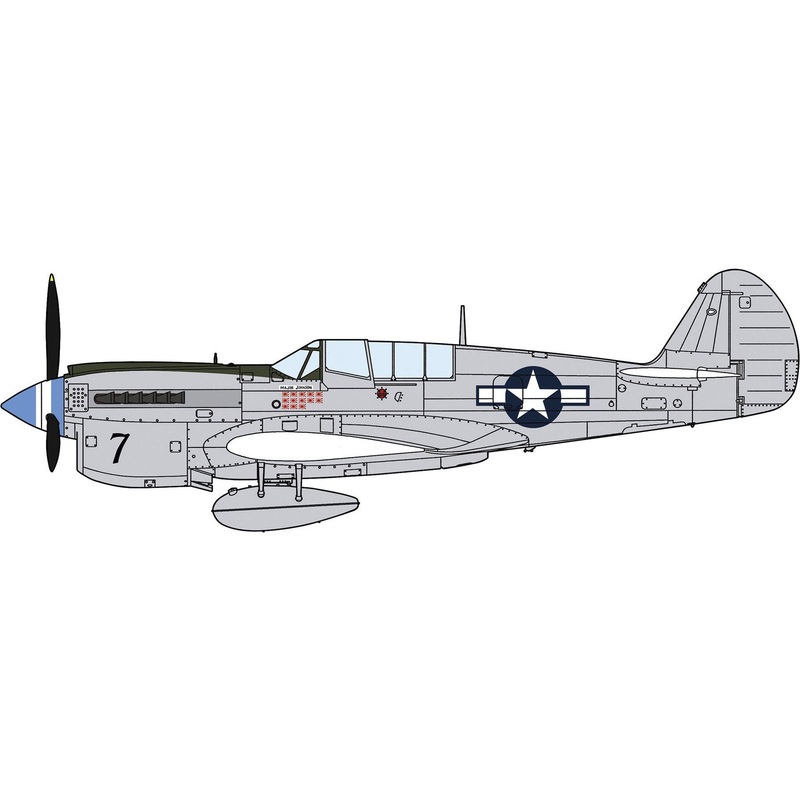 P-40N Warhawk ‘Natural Metal Aces’ Propeller Plane 1/48 #07516 by Hasegawa