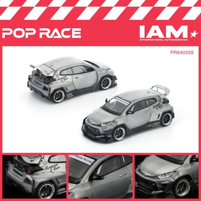 (PRE-ORDER) Pop Race 1:64 Pandem Toyota GR Yaris IAM Event Exclusive Raw Material
