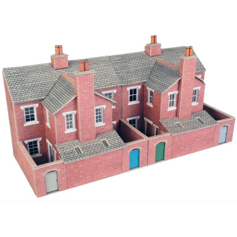 Metcalfe PO276 Low Relief Terrace Backs – Red