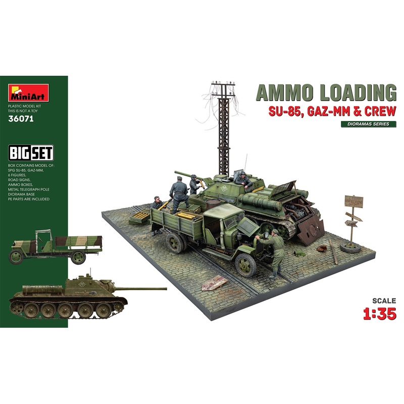 SU-85, GAZ-MM & Crew. Big Set 1/35 #36071 by MiniArt