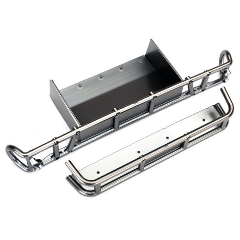 Traxxas Chrome Rear Bumper & Bumper Extension – TRA8536X