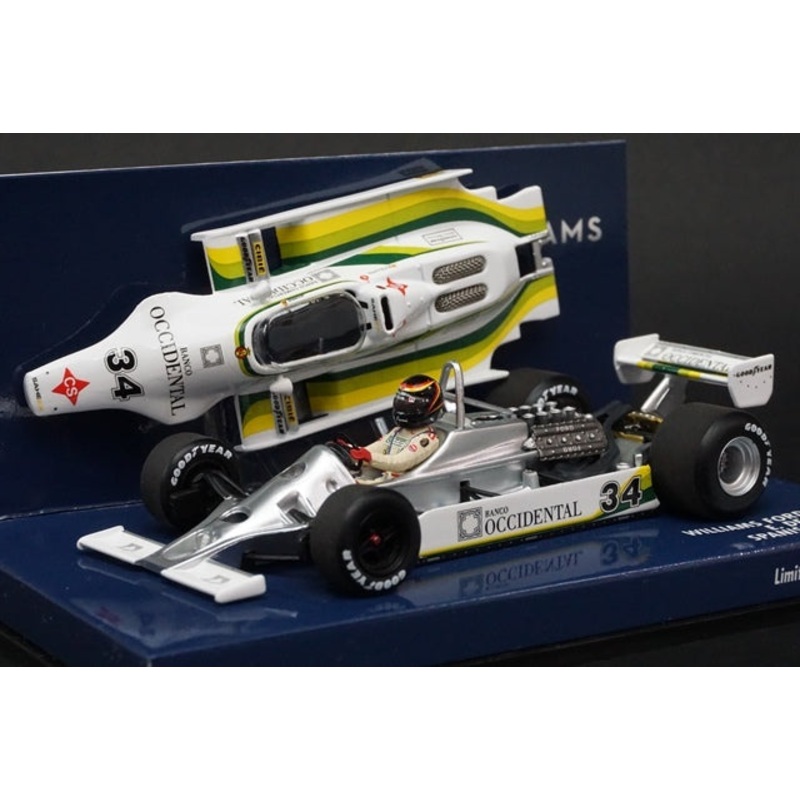 1:43 MINICHAMPS 400800034 Williams Ford FW07 Spanish GP 1980 #34 E.de Villota model car model car