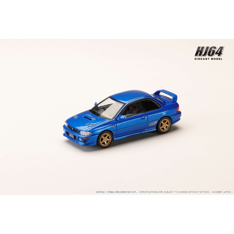 Hobby Japan 1:64 Subaru Impreza PURE SPORTS COUPE WRX type R STi Version GC8 Sonic Blue Mica