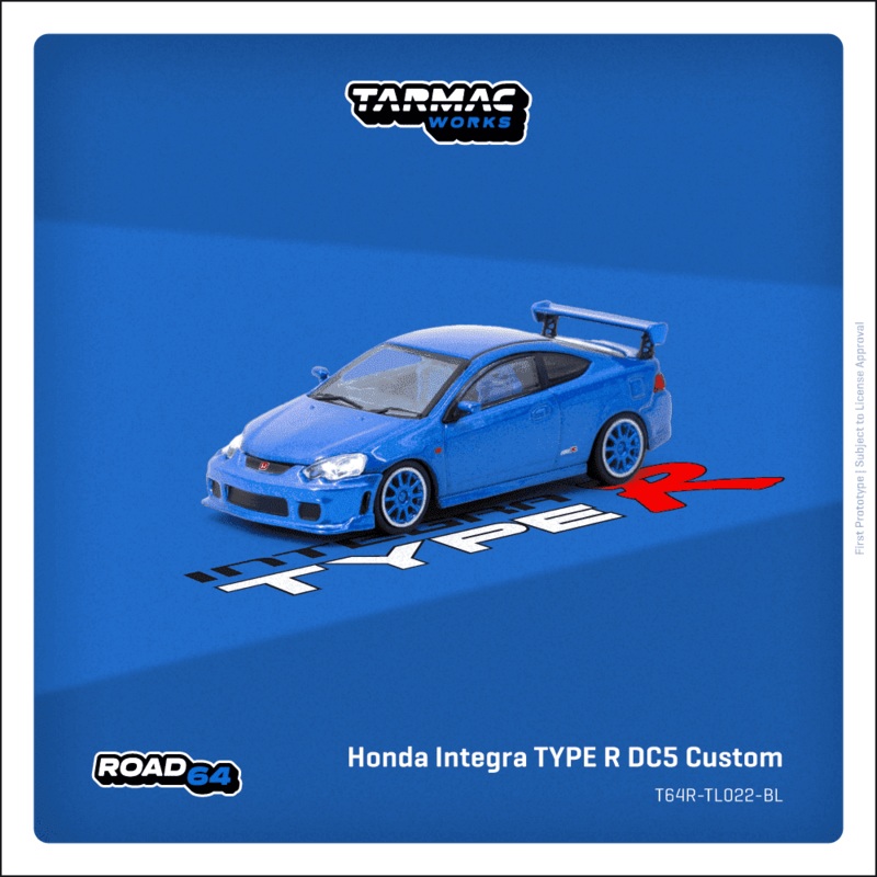 (PRE-ORDER) Tarmac Works 1:64 Honda Integra TYPE 2 R DC5 Mugen Metallic Blue