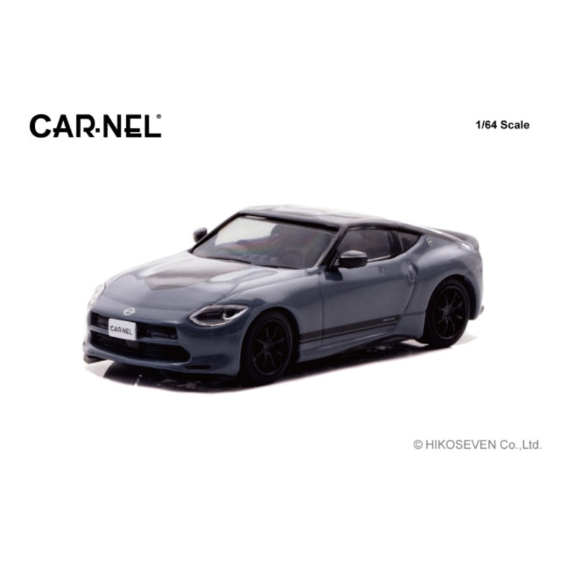 [ Back-order ] CAR-NEL CN640042 1:64 Nissan Fairlady Z Version ST 2023 Stealth Gray / Super Black model car